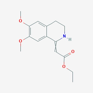 molecular formula C15H19NO4 B8738605 ethyl (Z)-2-(6,7-dimethoxy-3,4-dihydroisoquinolin-1(2H)-ylidene)acetate 