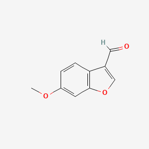 molecular formula C10H8O3 B8738634 6-Methoxybenzofuran-3-carbaldehyde 