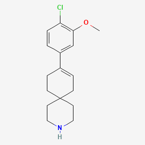 molecular formula C17H22ClNO B8738672 9-(4-Chloro-3-methoxyphenyl)-3-azaspiro[5.5]undec-8-ene CAS No. 918650-84-7