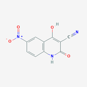 molecular formula C10H5N3O4 B8738688 4-Hydroxy-6-nitro-2-oxo-1,2-dihydroquinoline-3-carbonitrile CAS No. 84884-27-5