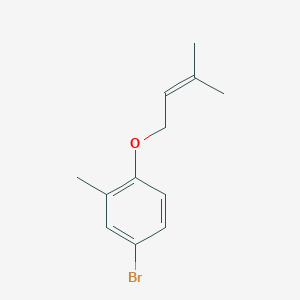 4-Bromo-2-methyl-1-[(3-methylbut-2-en-1-yl)oxy]benzene