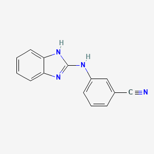 molecular formula C14H10N4 B8738769 N-(Benzoimidazol-2-yl)-3-cyanoaniline CAS No. 917974-31-3