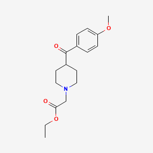 molecular formula C17H23NO4 B8738834 [4-(4-Methoxybenzoyl)piperidin-1-yl]acetic acid ethyl ester 