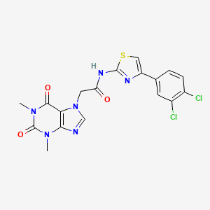 N-[4-(3,4-dichlorophenyl)-1,3-thiazol-2-yl]-2-(1,3-dimethyl-2,6-dioxo-1,2,3,6-tetrahydro-7H-purin-7-yl)acetamide