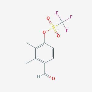 molecular formula C10H9F3O4S B8738926 2,3-Dimethyl-4-trifluoromethanesulfonyloxybenzaldehyde CAS No. 643093-73-6
