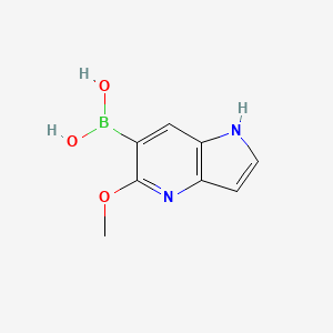 molecular formula C8H9BN2O3 B8738935 5-methoxy-1H-pyrrolo[3,2-b]pyridin-6-ylboronic acid 