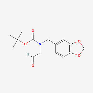 molecular formula C15H19NO5 B8738945 Tert-butyl benzo[d][1,3]dioxol-5-ylmethyl(2-oxoethyl)carbamate CAS No. 888314-18-9