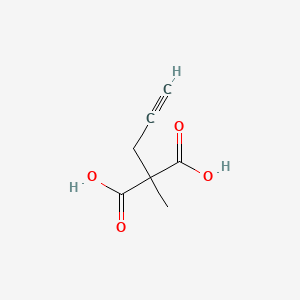 molecular formula C7H8O4 B8738975 2-methyl-2-(prop-2-yn-1-yl)propanedioic acid 