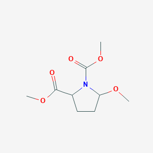 molecular formula C9H15NO5 B8738998 Dimethyl 5-methoxypyrrolidine-1,2-dicarboxylate CAS No. 83486-98-0
