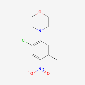 molecular formula C11H13ClN2O3 B8739059 4-(2-Chloro-5-methyl-4-nitrophenyl)-morpholine 