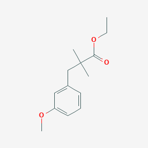 molecular formula C14H20O3 B8739072 Ethyl 3-(3-methoxyphenyl)-2,2-dimethylpropanoate 