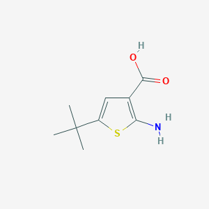 molecular formula C9H13NO2S B8739104 2-Amino-5-tert-butylthiophene-3-carboxylic acid CAS No. 890926-59-7