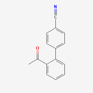 molecular formula C15H11NO B8739140 2'-Acetyl[1,1'-biphenyl]-4-carbonitrile CAS No. 858035-57-1
