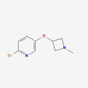 molecular formula C9H11BrN2O B8739187 2-Bromo-5-[(1-methyl-3-azetidinyl)oxy]pyridine 