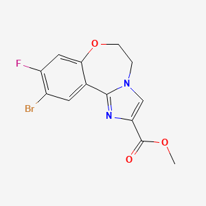 Methyl 10-bromo-9-fluoro-5,6-dihydrobenzo[f]imidazo[1,2-d][1,4]oxazepine-2-carboxylate