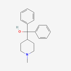 molecular formula C19H23NO B8739429 4-Piperidinemethanol, alpha,alpha-diphenyl-1-methyl- CAS No. 6071-92-7
