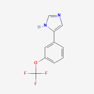 molecular formula C10H7F3N2O B8739549 4-(3-trifluoromethoxyphenyl)-1H-imidazole 