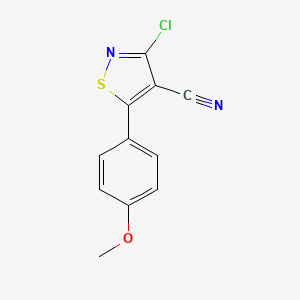3-Chloro-5-(4-methoxyphenyl)-1,2-thiazole-4-carbonitrile