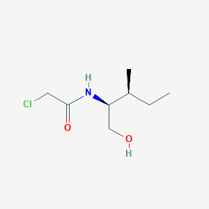 molecular formula C8H16ClNO2 B8739676 Acetamide, 2-chloro-N-[(1S,2S)-1-(hydroxymethyl)-2-methylbutyl]- 