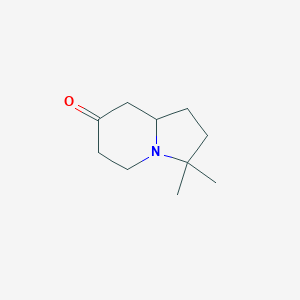 molecular formula C10H17NO B8739732 Hexahydro-3,3-dimethylindolizin-7(1H)-one CAS No. 106051-16-5