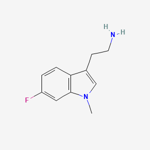 molecular formula C11H13FN2 B8739740 2-(6-fluoro-1-methyl-1H-indol-3-yl)ethylamine 