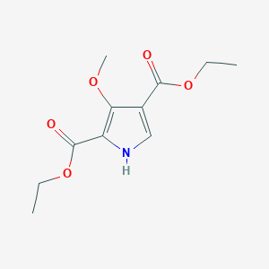 molecular formula C11H15NO5 B8739748 Diethyl 3-methoxy-1H-pyrrole-2,4-dicarboxylate 