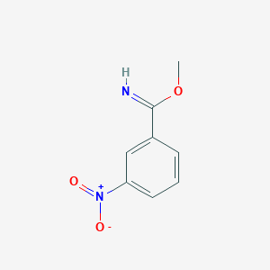 molecular formula C8H8N2O3 B8739764 3-Nitro-benzimidic acid methyl ester CAS No. 54316-43-7