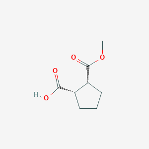 molecular formula C8H12O4 B8739863 rac-(1R,2S)-2-(methoxycarbonyl)cyclopentane-1-carboxylic acid 