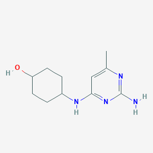 4-[(2-Amino-6-methylpyrimidin-4-yl)amino]cyclohexan-1-ol