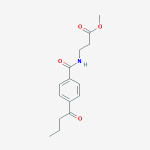 Methyl 3-(4-butyrylbenzamido)propanoate
