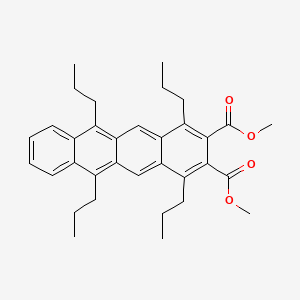 molecular formula C34H40O4 B8739929 Dimethyl 1,4,6,11-tetrapropylnaphthacene-2,3-dicarboxylate CAS No. 323585-63-3