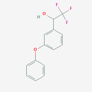 molecular formula C14H11F3O2 B8740001 alpha-Trifluoromethyl-3-phenoxybenzyl alcohol 