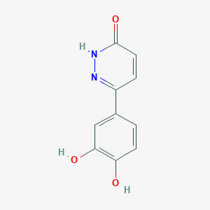 molecular formula C10H8N2O3 B8740036 4-(6-Hydroxypyridazin-3-yl)benzene-1,2-diol 