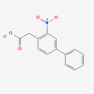 molecular formula C14H11NO4 B8740153 3-Nitro-biphenyl-4-acetic acid 