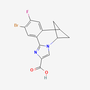 10-Bromo-9-fluoro-6,7-dihydro-5H-5,7-methanobenzo[c]imidazo[1,2-a]azepine-2-carboxylic acid