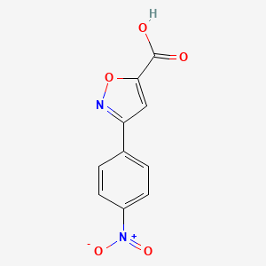 molecular formula C10H6N2O5 B8740235 3-(4-Nitrophenyl)isoxazole-5-carboxylic acid 