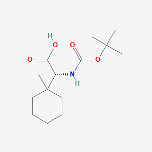 molecular formula C14H25NO4 B8740242 (2R)-2-(tert-butoxycarbonylamino)-2-(1-methylcyclohexyl)acetic acid 