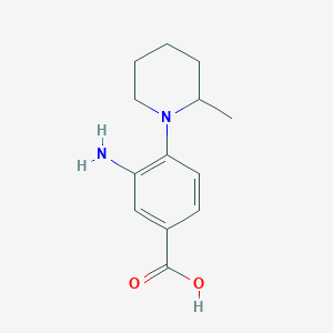 3-Amino-4-(2-methylpiperidin-1-yl)benzoic acid