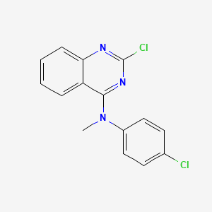 molecular formula C15H11Cl2N3 B8740273 2-Chloro-N-(4-chlorophenyl)-N-methylquinazolin-4-amine CAS No. 827030-35-3