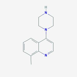 molecular formula C14H17N3 B8740368 8-Methyl-4-piperazin-1-yl-quinoline 