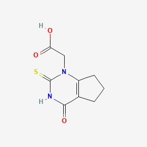 2-(4-Oxo-2-thioxo-2,3,4,5,6,7-hexahydro-1H-cyclopenta[d]pyrimidin-1-yl)acetic acid
