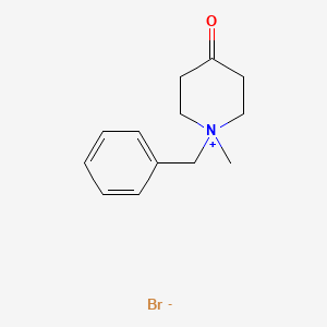 Piperidinium, 1-methyl-4-oxo-1-(phenylmethyl)-, bromide