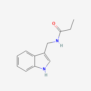 molecular formula C12H14N2O B8740459 N-[(Indol-3-yl)methyl]propanamide 