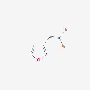 molecular formula C6H4Br2O B8740491 Furan, 3-(2,2-dibromoethenyl)- CAS No. 147675-99-8
