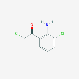 molecular formula C8H7Cl2NO B8740499 1-(2-Amino-3-chlorophenyl)-2-chloroethanone CAS No. 64605-35-2