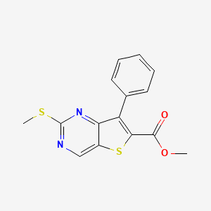 Methyl 2-(methylsulfanyl)-7-phenylthieno[3,2-d]pyrimidine-6-carboxylate