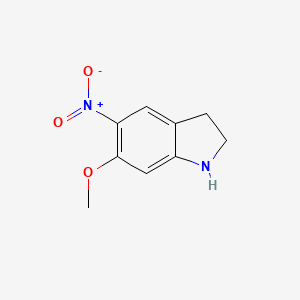 molecular formula C9H10N2O3 B8740579 6-Methoxy-5-nitroindoline 