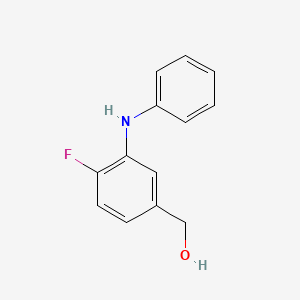 molecular formula C13H12FNO B8740612 (3-Anilino-4-fluorophenyl)methanol CAS No. 88934-84-3