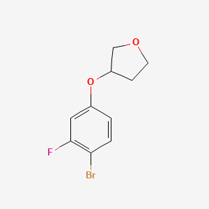 molecular formula C10H10BrFO2 B8740630 3-(4-Bromo-3-fluorophenoxy)oxolane 