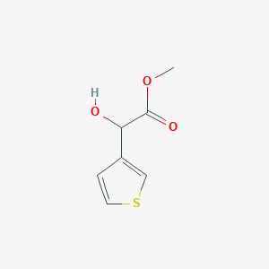 molecular formula C7H8O3S B8740687 Methyl 2-hydroxy-2-(thiophen-3-yl)acetate 